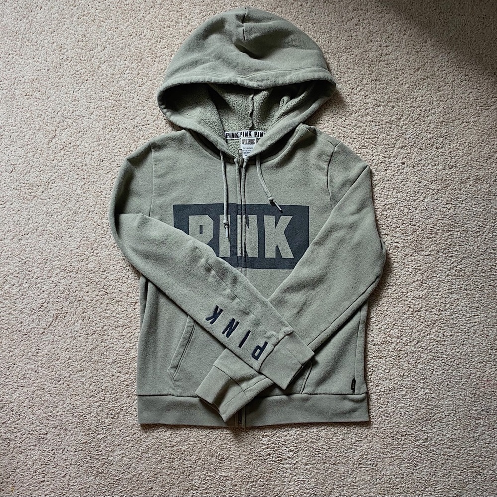 GREEN HOODIE - PINK
